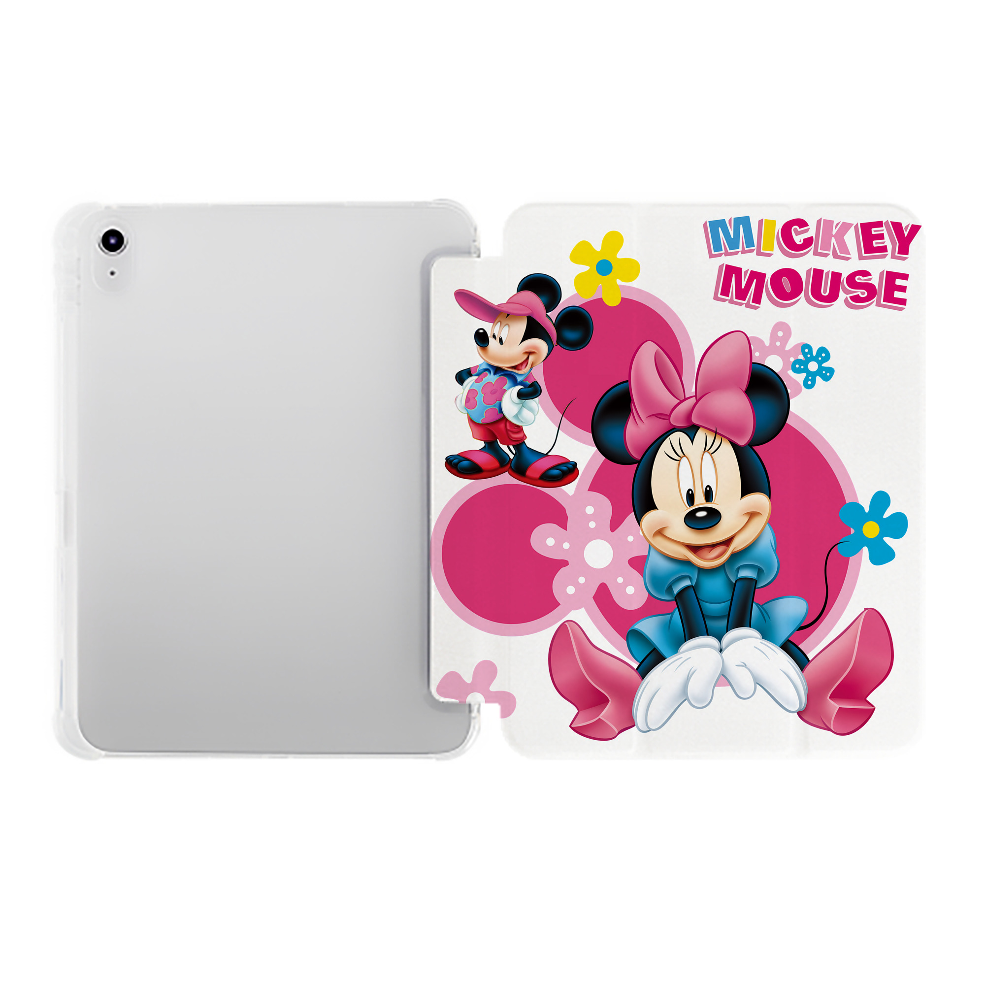 （画像用） ミッキーマウス Mickey Mouse IPad ケース ペン収納付き 三つ折りスタンド PUレザー×シリコン 対応機種9.5/10.5/10.9インチ